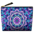 GEGEPINK Cute Makeup Bag for Purse Waterproof Cosmetic Bags for Women Funny Smooth Zipper Travel Toiletry Pouch 10X8 Inches-Purple Mandala Makeup pouch