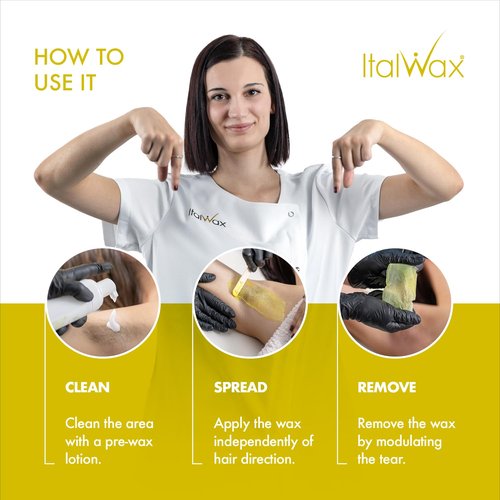 Italwax Top Line Argan Hard Wax Beads 1.65 lb (750 g) – Fast-Setting Transparent Jelly Wax Enriched with Argan Oil, Floral Scent, Strong Grip for Face & Underarms, Professional Use – Made in Italy