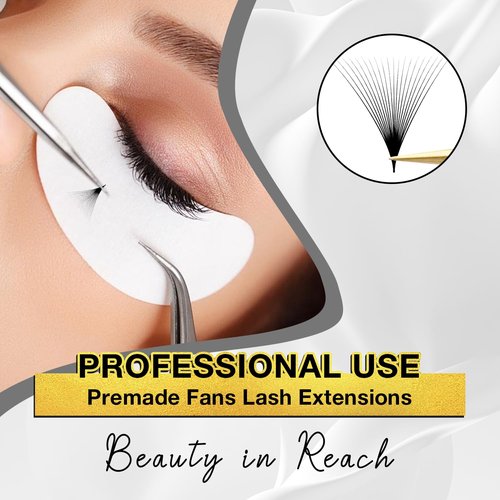 CharmO'clock 20D Mega Volume Lash Extensions 0.07mm Thickness 8-16mm Mixed Length Premium Eyelash Extension Super Matte Black Finish For Elite Volume Specialists(20D 0.07 8-16mm)
