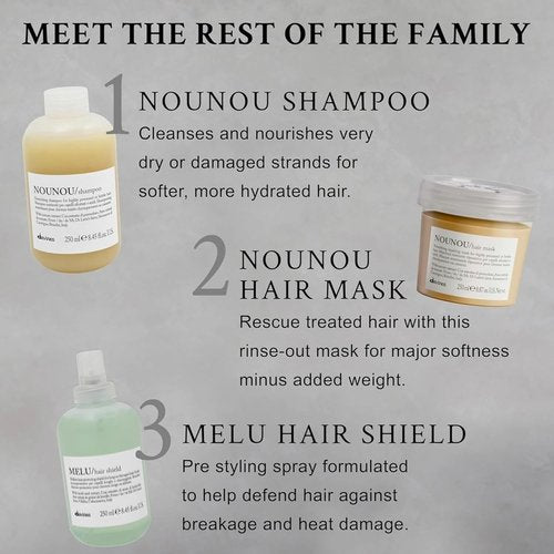 Davines NOUNOU Hair Mask - Nourishing Treatment for Bleached & Permed Hair | Adds Shine Weightlessly