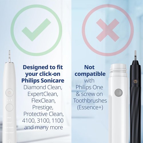 Philips Sonicare Replacement Heads - Medium Toothbrush Heads for HX6015/03 - 8 Pack - White