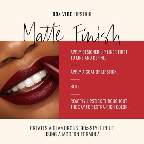 Runway Rogue 90s Vibe Lipstick - Moisturizing Matte Dark Burgundy in Midnight Merlot ‘1993’