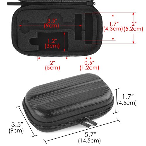 Linkidea Hard Shell Travel Case with Shaving Kit Storage for Short/Long Handled Razor Blades and Attachments - Compatible with Double Edge Safety Razors