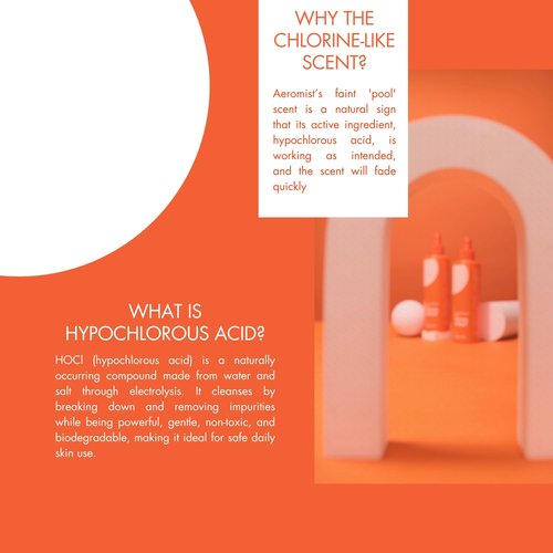 Aeromist Hypochlorous Acid Spray - 16 oz Twin Pack (2 x 8 oz) – No-Rinse Face Wash, Non-Toxic, Safe for Sensitive Skin – Perfect for Travel, Home, Gym Use - HOCL