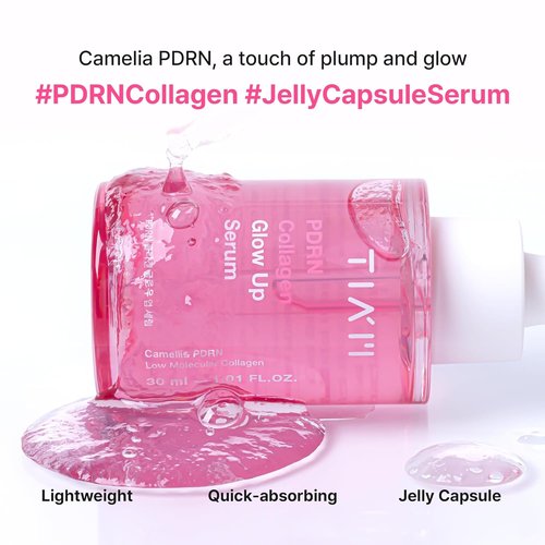 TIAM PDRN Collagen Glow Up Serum - Pink Capsule Peptide Serum for Plumping & Firming | 1.01 fl. oz.