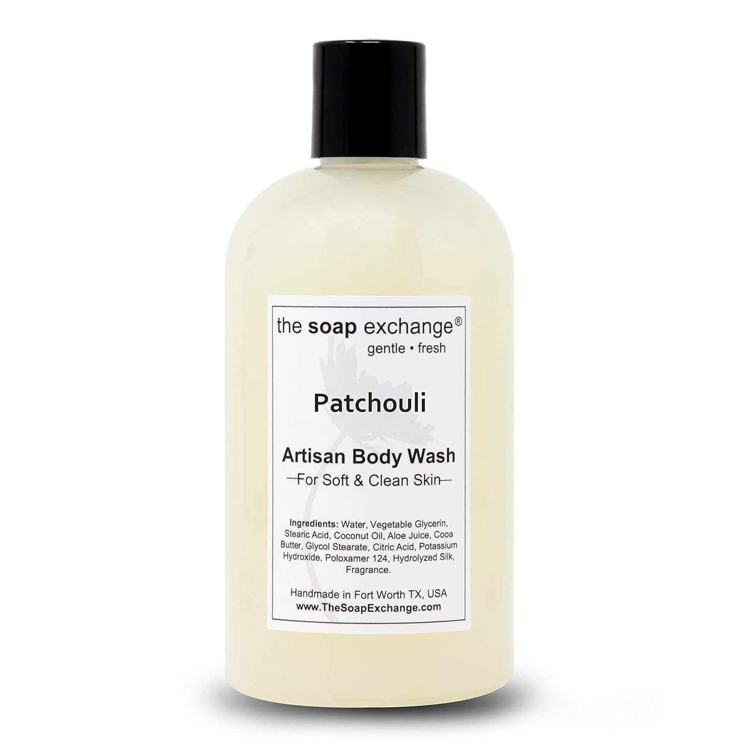 Soap Exchange Body Wash - Patchouli Scent | Handcrafted 12 fl oz Natural Artisan Soap for Face & Body