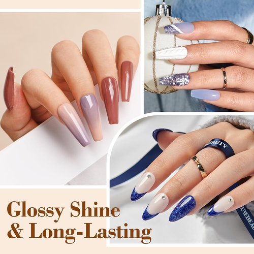 AZUREBEAUTY Dip Powder Base & Top Coat - Fast Drying, No Lamp Needed, 0.5oz Bottle for Nail Kits