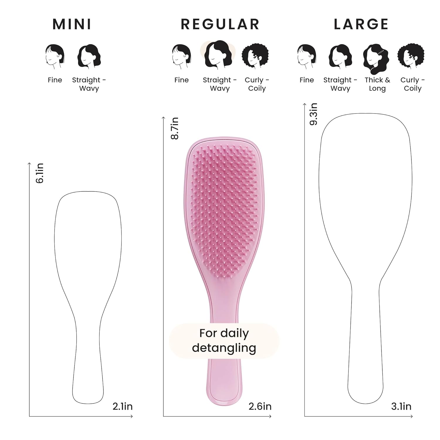 Tangle Teezer Ultimate Detangler Brush - Eliminates Knots & Reduces Breakage for Wet & Dry Hair | Rosebud Color