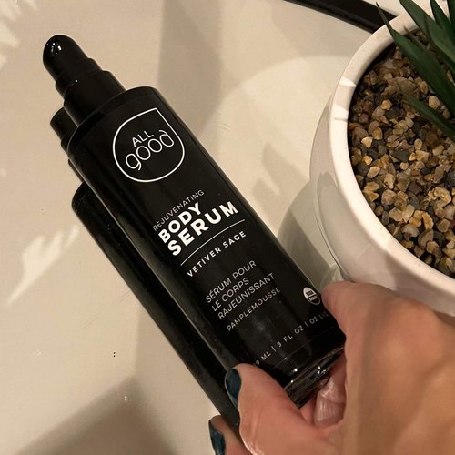 All Good Rejuvenating Body Serum for Men & Women - Calendula, Moringa, Sea Buckthorn & Essential Oils - Lightweight, Moisturizer & Replenishing Serum - Made in USA - 3oz (Clary Sage & Vetiver)