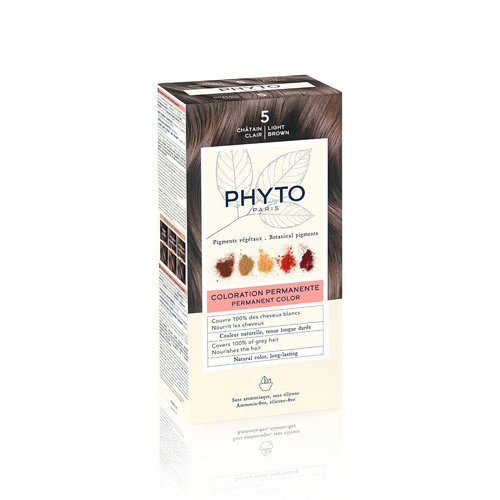 PHYTO Phytocolor Permanent Hair Color - 100% Grey Coverage, Ammonia-Free, Botanical Pigments | 0.42 oz