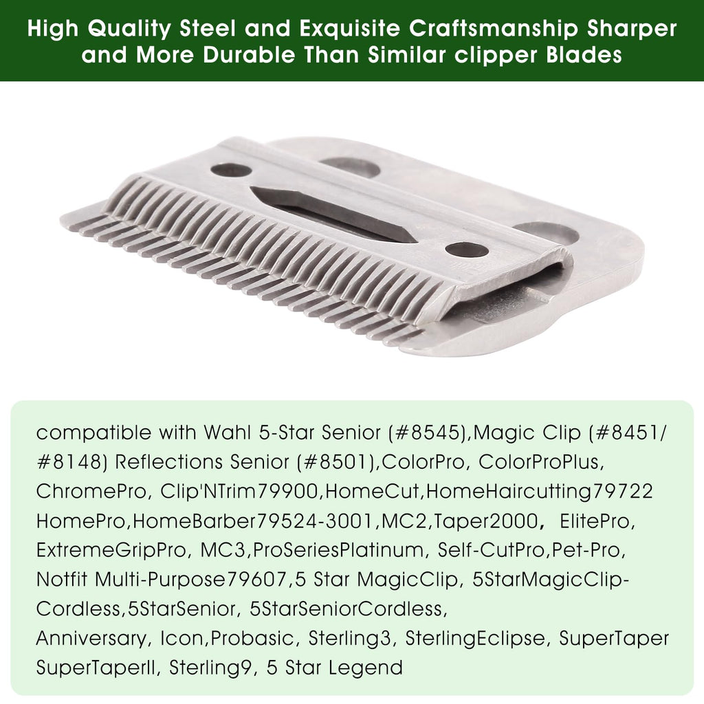 ZZYZSFUS 4 Pack Professional Replacement Clipper Blades,Precision 2 Holes Adjustable Hair Clipper Parts Blade for 5-Star Senior, Magic Clip, Reflections Senior