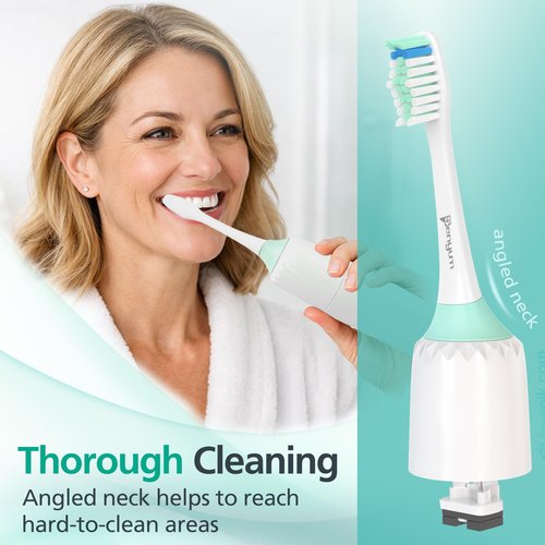 Senyum Toothbrush Heads for Philips Sonicare Replacement Heads E-Series, Essence, Xtreme, Elite, Advance and CleanCare Screw-On Electric Handles, Brush Heads for Philip Sonic Care, 6 Pack