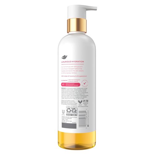 Dove Serum+ Body Wash - Hydrating Coconut & Geranium Oil Cleanser for Soft Skin | 15.3 fl oz