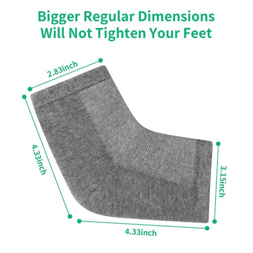 Cracked Heel Treatment Repair Socks - Ohtomber 5 Pairs Silicone Gel Foot Care Softener Toeless Pedicure Moisturizing Dry Feet Socks for Dry Cracked Heels