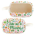 WZMPA Miami Florida Travel Cosmetic Bag Miami Souvenir Gifts Take Me To Miam Zipper Pouch Bag Miami City Trip Gift (To Miami -CMB)
