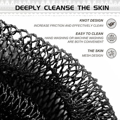 SPMKTBOZAI African Net Sponge Authentic, Loofah Exfoliating Body Scrubber Bath Sponge, African Exfoliating Net Sponge Back Scrubber Washcloth for Shower, Body Care Bathing Accessories (Pink)