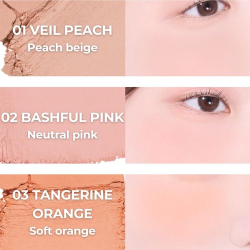 ABOUT TONE Fluffy Wear Blusher - Soft Matte Pressed Powder Cheek Blush | Blendable Vegan Makeup in Mood Lavender