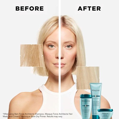 Kerastase Resistance Force Architecte Shampoo - Rebuilds & Nourishes Damaged Hair, 16.9 Fl Oz