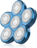 Head Shaver Replacement Heads, Kibiy 6 Blades Replacement Head, Bald Shaver Replacement Head, Replacement Shaver Head, Shaver Heads Replacement (light blue)