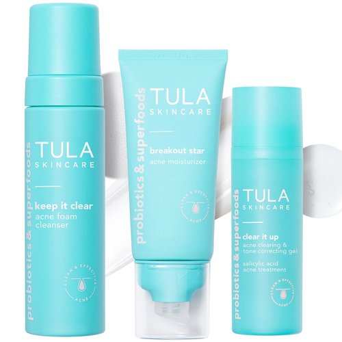 TULA Skin Care Acne Heroes | Level 3 Acne Clearing Routine - Gentle & Effective 3-Piece Kit for Breakouts