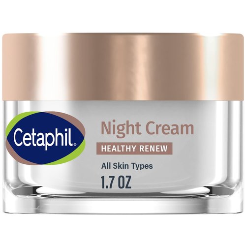 Cetaphil Healthy Renew Night Cream - Skin Tightening & Wrinkle Repair for Sensitive Skin | 1.7 Oz