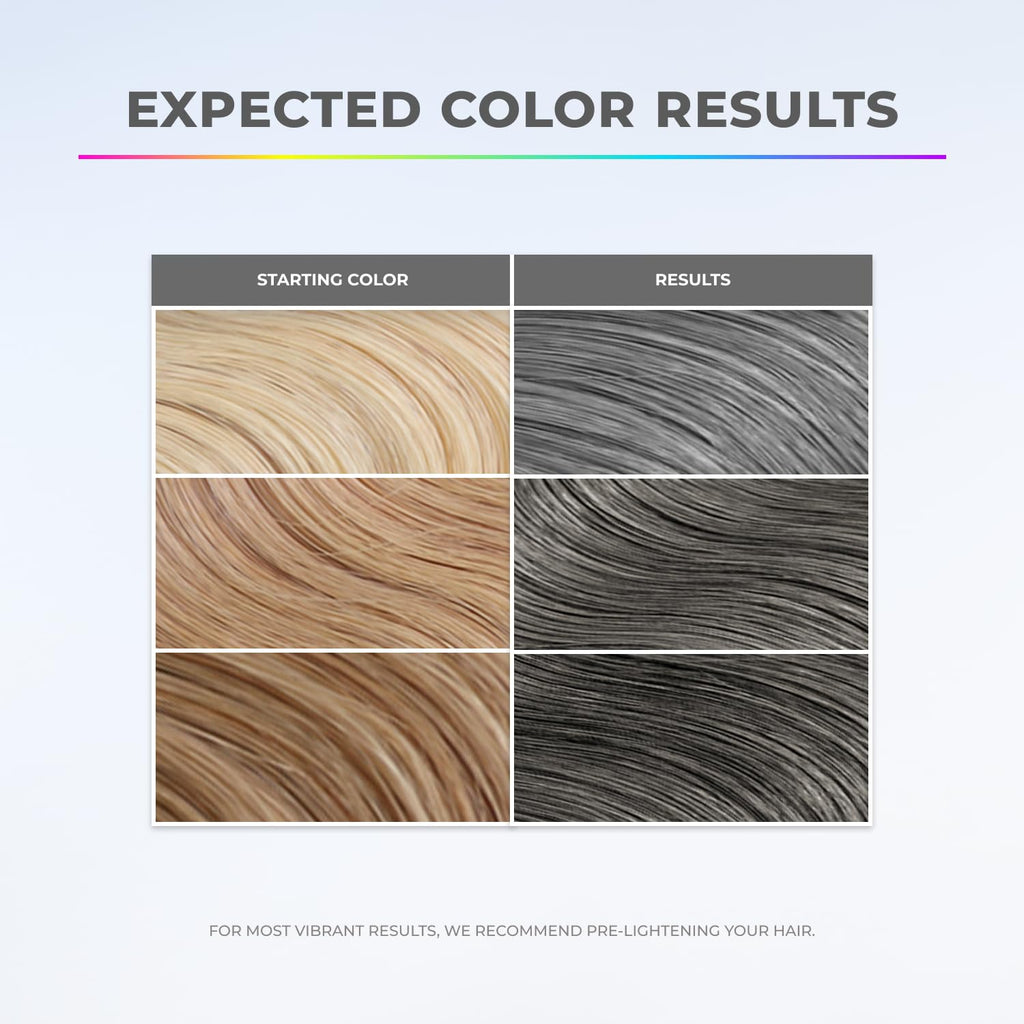 XMONDO Hair Color - Slate Grey Semi-Permanent Color | Vegan Formula with Hyaluronic Acid, 8 Fl Oz
