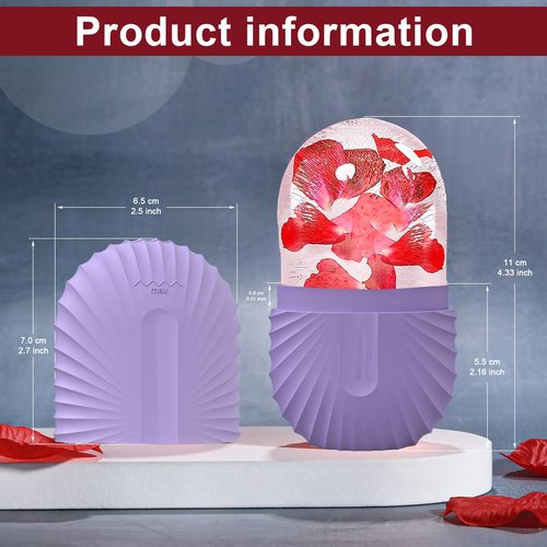 Joyeee 2Pcs Ice Face Roller, Reusable Silicone Mold Face Massage Eye Facial Beauty Skin Care Tools Apply Ice for Shrink Pores Anti Wrinkle Reduce Puffiness Improve Skin Elasticity, Seashell