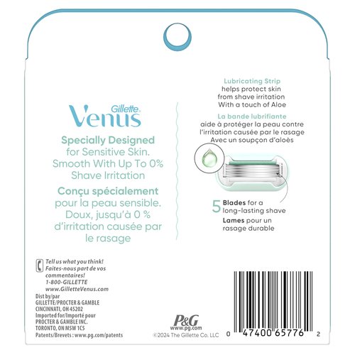Gillette Venus Extra Smooth Sensitive Womens Razor Blade Refills, 6 Count, Designed for Women with Sensitive Skin, Holiday Gifts for Women