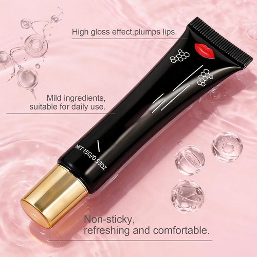 Glovera Labios Carnosos Lip Booster Serum - 24-Hour Volumizing Treatment, Deeply Hydrating Gloss for Dry Lips
