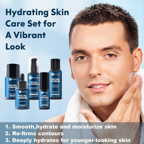 Skin Care for Men Gifts Set,Anti-aging Skin Care Kit for Tigten,Firm & Hydrate Skin,Retinol,Hyaluronic Acid Mens Self Care Facial Kit,Men Birthday Valentines Gifts for Him Boyfriend Dad Husband