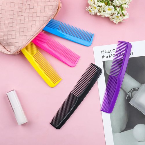 200pcs Plastic Colorful Combs in Bulk, Individually Wrapped, Double Tooth Hair Pocket Comb, for Homeless, Charity, Hotel, Travel, Airbnb, Home, Shelter