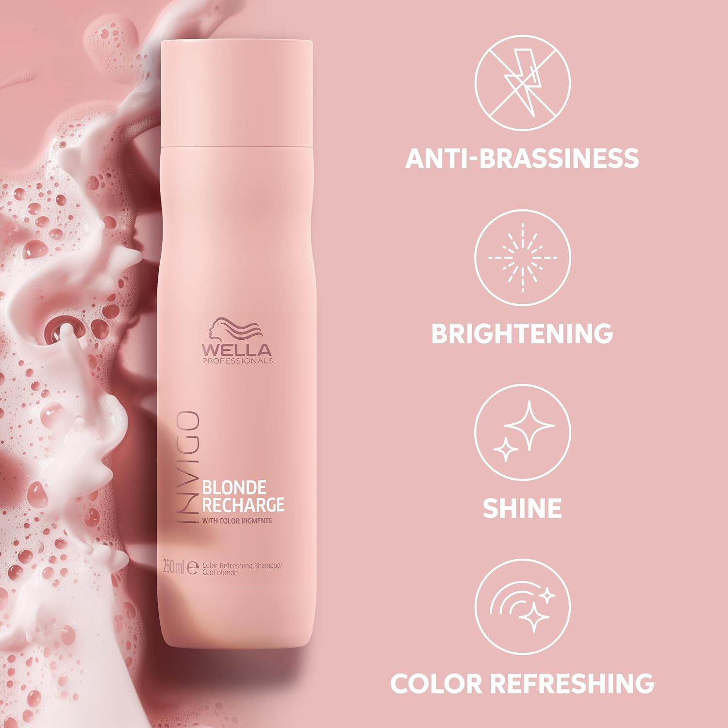 Wella Professionals INVIGO Blonde Recharge Cool Shampoo - Color Enhancing Formula for Radiant Blondes