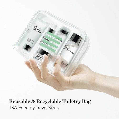 BIOEFFECT Age-Defying EGF Skincare Set - Travel Kit with Serum, Hydrating Cream, Toner & Cleanser