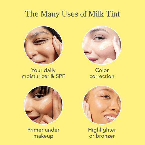 Beekman 1802 Milk Tint Face Primer with SPF 43, Medium - Oxybenzone Free - 1 oz - Tinted Mineral SPF, Makeup Primer & Moisturizer - Blends Easily - Good for Sensitive Skin - Cruelty Free