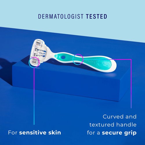 Schick Hydro Silk Sensitive Women's Disposable Razors, 6ct | 5-Blade Disposable Razors for Women Sensitive Skin | Travel Razor for Women