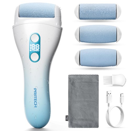 Electric Callus Remover for feet,Rechargeable Foot File Electronic Pedicure Tools for Feet, Waterproof Electric Foot Callus Remover, Feet Care for Heels Dead Skin,Blue