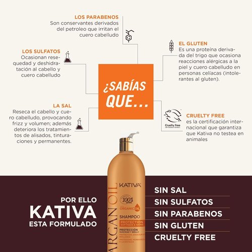 Kativa Argan Oil Shampoo 1000 ml.