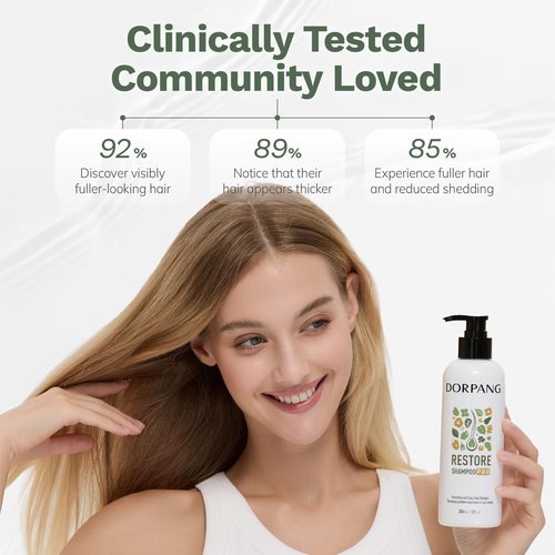 DORPANG Restore Shampoo for Thinning Hair, Peptide Shampoo for Women & Men with AnaGain™, Clinically Formulated to Support Thicker, Fuller-Looking Hair & Scalp Balance, Sulfate-Free, 12 fl oz (355ml)
