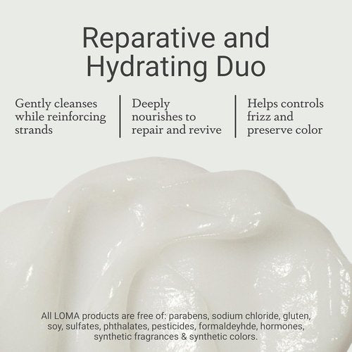 Loma Hair Care Nourishing Shampoo & Conditioner Duo - Hydrating Formula for Healthy Hair | 12 oz