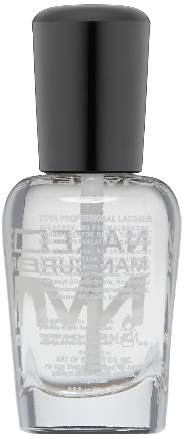 ZOYA Naked Manicure Base Coat - Clear Finish for Flawless Nails | 0.5 fl. oz.