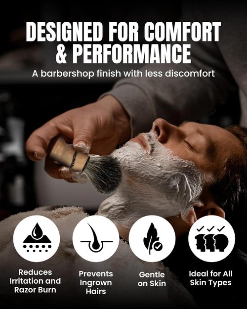 Gentleman Jon Complete Shaving Brush Kit – Old Fashion Shaving Kit for Men, Includes Shave Brush, Bowl, Soap & Stand, Vintage Wet Shave Mug, Barber-Style 4-Piece Gift Set, Men's Barber Accessories