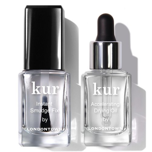 LONDONTOWN S.O.S. Salon Staples Set - Instant Smudge Fix, Accelerating Drying Oil, Smoothes and Fixes Manicures Ultra Fast Drying Set .40fl oz Each