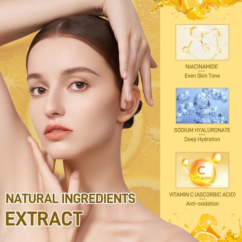 5Pcs Valentines Day Vitamin C Skincare Set, Skin Care for Kids, Skincare Gift Sets with Cleanser, Toner, Serum, Eye Cream, Facial Cream, Skin Care Set for Girls Ages 8-12, Travel Facial Kit for Girls