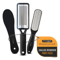 TYGA Foot Rasp Filer, Double Sided File & Scrubber Set - Callus Remover for Dead Skin Removal, Cracked Hard Skin, Coarse, Fine Scraper, Wet, Dry Spa Care, Surgical Stainless Steel, Nickel (3 Pack)