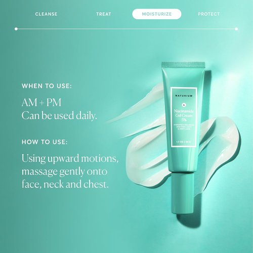 Naturium Niacinamide Gel Cream - Hydrating Face Moisturizer for Dewy Skin, 1.7 oz