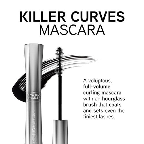 Physicians Formula Killer Curves Mascara - Black Full-Volume Lash-Lifting | Dermatologist Approved, Vegan