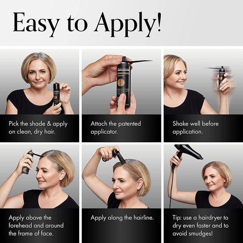 Michel Mercier Hair Root Touch Up Spray - Unique Applicator for Fast Grey Coverage | Beige Blonde