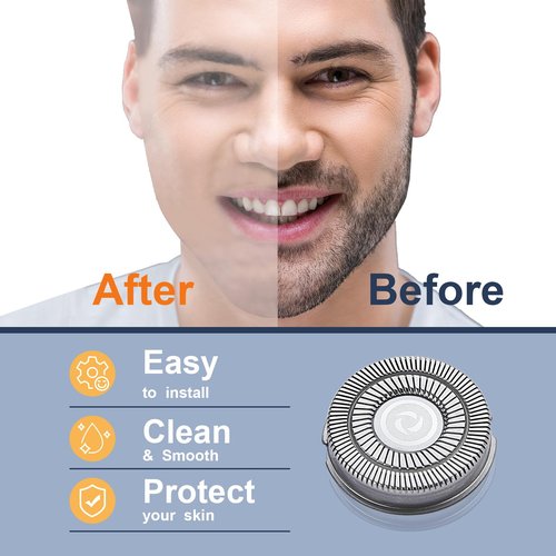 12Pcs Shaver Replacement Blades, Compatible with Skull Pitbull Shaver Gold/Silver/Platinum PRO, Super Close Shaving Heads.