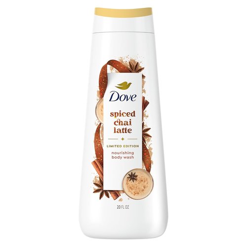Dove Spiced Chai Latte Body Wash - Deep Nourishment for Holiday Treats | Limited Edition, 20 fl oz