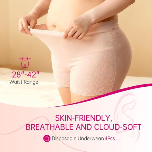 FAYUNDRA Postpartum Essentials Kit for Labor & Delivery, Postpartum Kit with Cooling Spray, 4 Disposable Postpartum Underwears, 8 Postpartum Pads, 2 Hot & Cold Packs, 30 Pad Liners, Peri Bottle (6)